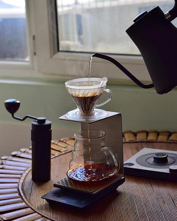 Normcore Manual Coffee Grinder V2-38mm Titanium Contemporary Conical Burr - Hand Grinder - Adjustable Settings - For Espresso, Pour over, French Press