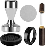 Load image into Gallery viewer, 51mm Tamper Espresso Accessories Kit, Coffee Espresso Tamper Set with Wdt Tool, Espresso Tamper Mat, Espresso Dosing Funnel, 51mm Espresso Puck Screen, Coffee Tamper Espresso Barista Tools