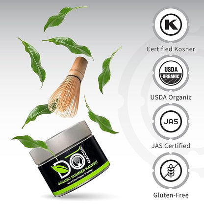 DoMatcha, Organic Summer Harvest Matcha Powder, Authentic Japanese Green Tea, Latte Grade, 2.82 oz