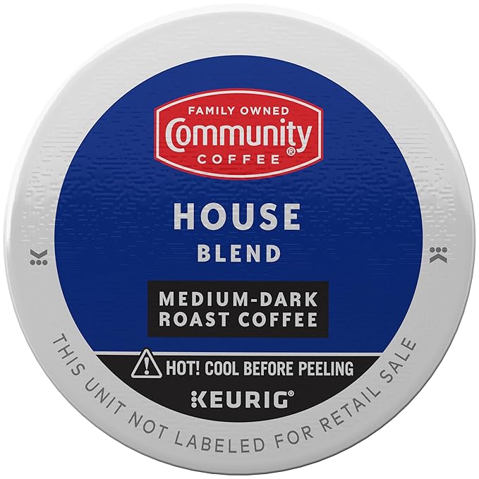 Community Coffee House Blend Medium-Dark Roast Single Serve Keurig K-Cup Pods 32 ct Box