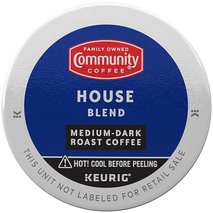 Community Coffee House Blend Medium-Dark Roast Single Serve Keurig K-Cup Pods 32 ct Box