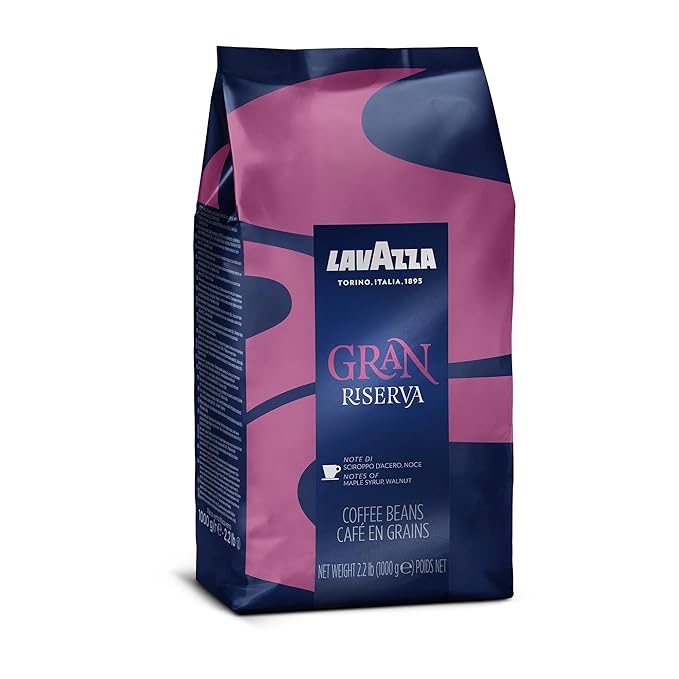 Lavazza Gran Riserva Whole Bean Coffee Blend, Dark Espresso Roast, 2.2LB Bag Authentic Italian