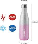 Load image into Gallery viewer, BJPKPK 17oz Insulated Water Bottles Stainless Steel,Sports Water Bottles Keep Cold for 24 Hours and Hot for 12 Hours,BPA Free,Glitter Silver Pink