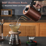 Load image into Gallery viewer, Gooseneck Electric Kettle 0.8L, 304 Stainless Steel (BPA-Free), 600W Fast Heating, Compact Copper Design with One-Touch Button &amp; Auto Shut-Off, Perfect for Home, Office &amp; Coffee/Tea Lovers