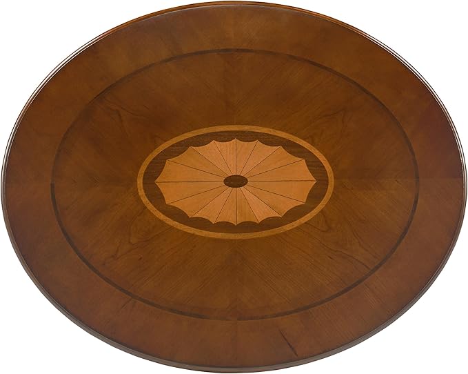 Solid Wood Oval End Table with Drawer and Shelf, 28" Traditional Vintage Side Table Polished Edging Sofa Table Bedside Nightstand for Living Room Bedroom, Beewax