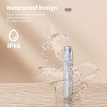 Load image into Gallery viewer, Maestri House Rechargeable Milk Frother with Stand, LunaFro Handheld Electric Foam Maker Waterproof Detachable Stainless Steel Whisk Drink Mixer Foamer for Lattes, Cappuccino