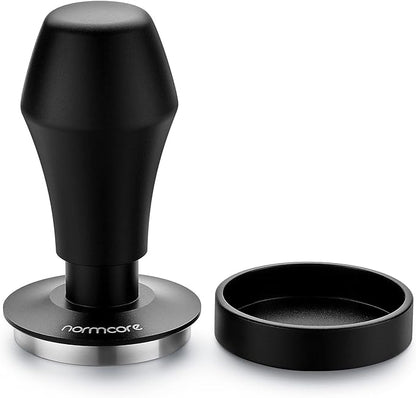 Normcore Coffee Tamper 51.5mm - Spring-loaded Tamper - Barista Tools - Barista Tools - Barista Coffee Tamper with Anodized Aluminum Tamper Stand Holder - Stainless Steel Flat Base
