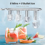 Load image into Gallery viewer, Kismile Ice Makers Countertop with Handle,8 Cubes in 6 Mins,Portable Ice Maker Machine with Self-Cleaning for Home/Office(White)