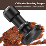 Load image into Gallery viewer, PUSEE 58mm Espresso Coffee Tamper,Premium Calibrated Espresso Tamper 30lb Coffee Tamper with Spring Loaded,Titanium Ripple Plating Base Ground Tamper for Barista Home Coffee Espresso Accessories