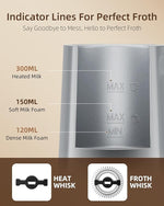 Load image into Gallery viewer, Facelle Milk Frother, 4-in-1 Electric Milk Steamer and Frother, 10oz/300ml Automatic Hot &amp; Cold Foam Maker and Milk Warmer with Auto Shut-Off, for Latte, Cappuccino, Macchiato, Hot Chocolate - Grey