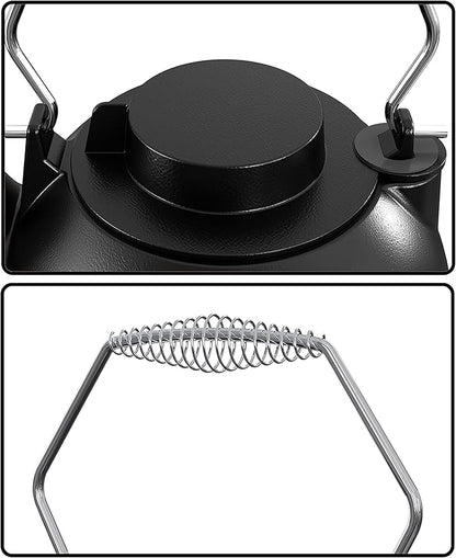 Fire Beauty Humidifying Iron Kettle，Stove Humidifier，Wood Stove Kettle，Cast Iron，Chrome handle