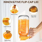 Load image into Gallery viewer, Glass Pitcher with Lid, 64 OZ Mason Jar Pitcher Double Leak Proof, 2 Quart Breast Milk Storage Containers for Fridge, Wide Mouth Glass Jar for Sun Tea, Juice, Cold Brew Coffee