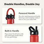 Load image into Gallery viewer, mininoo Insulated Stainless Steel Water Bottle with Straw and Lid for Sports, 24 oz, Red