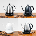 Load image into Gallery viewer, Bonavita Cosmopolitan 1.0L Gooseneck Electric Kettle, Stainless Steel Water Boiler for Coffee Brew and Tea Precise Pour Control, 6 Preset Temps, Glass Touch Panel, 1200W Fast Boil, Stainless Steel