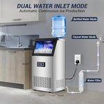 Load image into Gallery viewer, Commercial Ice Maker Machine 120LBS/24H with 30LBS Storage Bin, 15" Wide Undercounter/Freestanding Ice Maker Machine for Home Bar Outdoor, 40PCS Ice Cubes Ice Machine, Self Cleaning