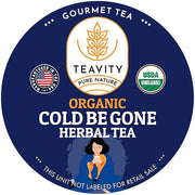 Organic Rooibos Tea Pods for Keurig with Lemon, Mint, Licorice - Unsweetened Decaf Tea for K Cup Brewing - Cold Be Gone by Teavity (24 Tea Pods)