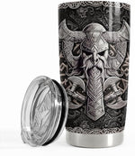 Load image into Gallery viewer, Viking Gifts for Men Viking Cup Tumbler 20oz Vikings Stainless Steel Insulated Tumblers Coffee Travel Mug Gift for Birthday Christmas
