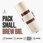 Load image into Gallery viewer, Nest Pour Over Coffee Kit | Coffee Maker for Camping | All-In-One Travel Pour Over | Transportable Dripper, Two 10oz Stainless Steel Travel Mugs | Compact Storage &amp; Adventure Ready | Cream