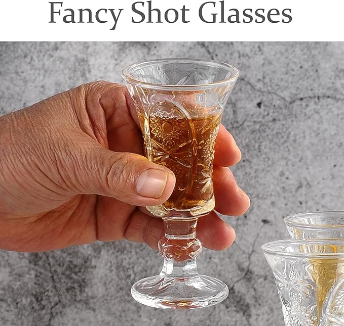 Shot Glasses, 1.5oz Shot Glasses Set of 6/Cordial Glasses/Sherry Glasses