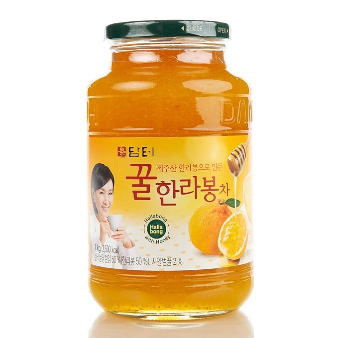 Damtuh Honey Jeju Hallabong Tangerine Preserves Tea – Natural Sweetness with Real Tangerine Slices, No Artificial Additives – Perfect for Tea, Jam, or Salad Dressing – 2.2lb 1000g