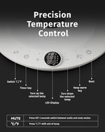 Load image into Gallery viewer, 0.8L Gooseneck Electric Kettle, Precise Temperature Control for Pour Over Coffee &amp; Tea, 1200W Fast Boiling Water, Auto Shut Off, Scheduling, Stainless Steel, White