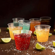 500Counts 1OZ. Disposable Shot Glasses Hard Plastic Shot Cups Gold Glitter Mini Shot Glasses for Tequila, Jello Shots, Liquor, 1Ounce Small Cup for Sauce, Dips, Shot Cups for Party