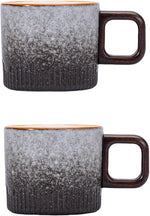 Load image into Gallery viewer, Espresso Cups Set of 2, 2 oz Ceramic Espresso Cups, Demitasse Cups for Tea or Coffee (Gray)