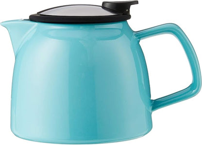 FORLIFE Bell Ceramic Teapot with Basket Infuser 26-Ounce/770ml, Turquoise