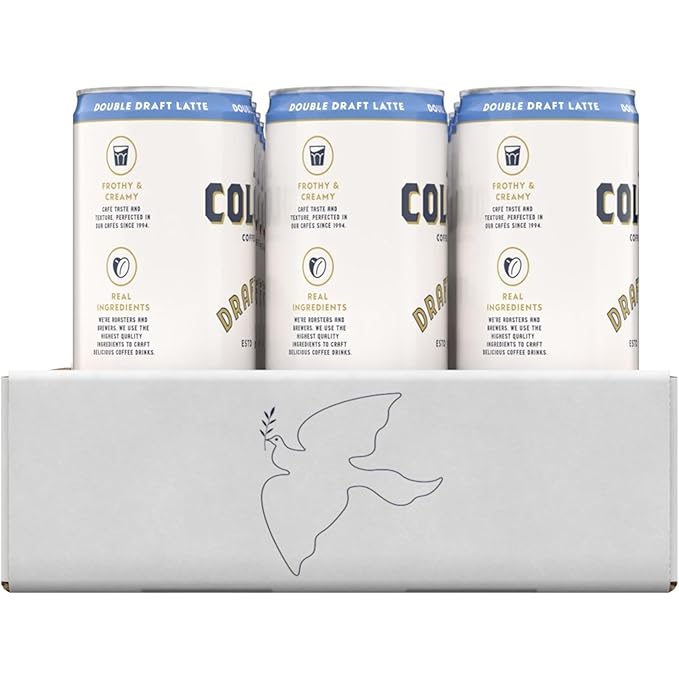 La Colombe Coffee, Double Draft Latte, 11 fl oz Cans (Pack of 12), Coffeehouse Quality Cold Brew, Specialty Grade Coffee Beans, Ready-to-Drink On-the-Go