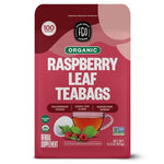 Load image into Gallery viewer, FGO Organic Red Raspberry Leaf Tea Bags, 100 Eco-Conscious Tea Bags, Caffeine Free, Imported from Germany, Reseable Bag, Packaging May Vary (Pack of 1)