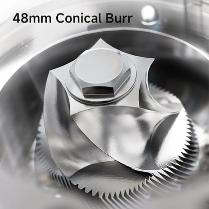 HIBREW G5 Single-Dose Espresso Grinder with Conical Burr, Magnetic Dosing Cup, Metal Housing, Dual-Speed Adjustment, 36-Step Micro Grind Settings - for Espresso Moka Pots & Drip Coffee (Graphite)