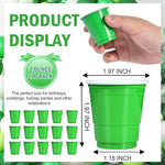 Load image into Gallery viewer, 100 Pack 2 oz Plastic Shot Glasses Disposable Shot Cups, Mini 2oz Party Cups for Christmas, Birthday, Wedding, Bachelorette Party, Baby Shower Supplies (Red, Green)