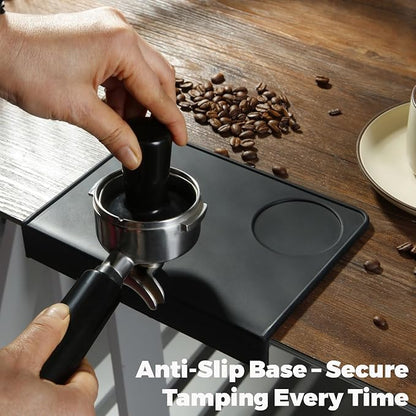 Espresso Tamping Mat – Emptycolor Coffee Tamper Mat for Espresso Machine, Food Grade Silicone Tamp Mat, Heat Resistant, Waterproof Espresso Rubber Mat for Portafilter Station