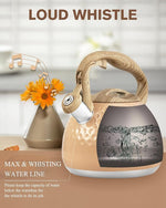 Load image into Gallery viewer, Tea Kettle,2.5 Quart Stovetop Tea Kettles Loud Whistle,Food Grade Stainless Steel Water kettles for Stove Top with Anti-hot Ergonomic Handle,Suitable for All Heat Sources