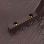 Load image into Gallery viewer, FIRMINANA Mid Century Modern Coffee Table,Large Oval Small Mangotop Coffee Table for Small Spaces, Espresso-47.3" W x23.63 D x 17.72" H