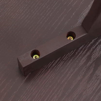 FIRMINANA Mid Century Modern Coffee Table,Large Oval Small Mangotop Coffee Table for Small Spaces, Espresso-47.3" W x23.63 D x 17.72" H