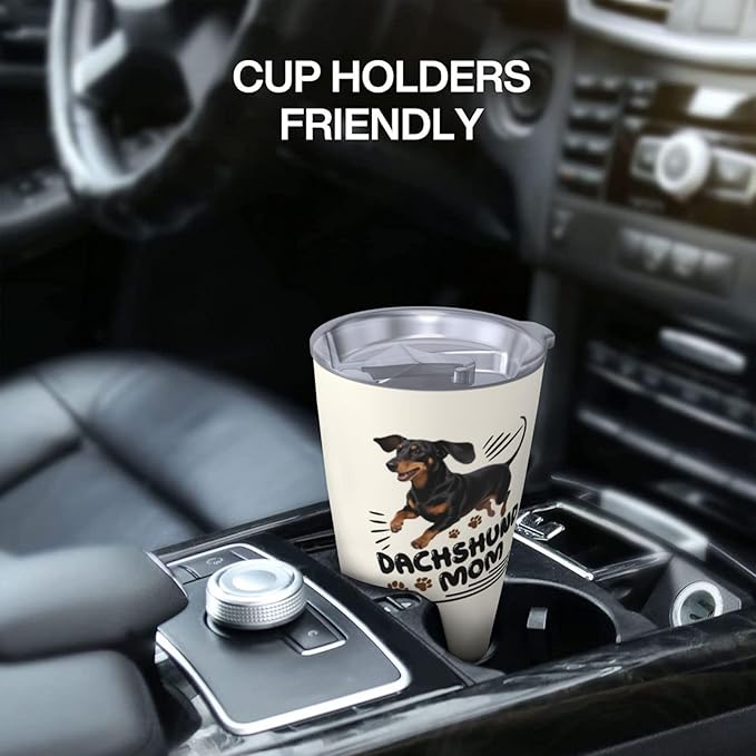 Best Dachshund Mom Gifts for Women, 20 Oz Dachshunds Lover Travel Tumbler Mugs, Travel Mug Gift for Dachshunds Mom