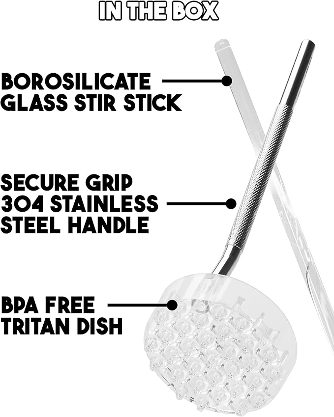 MELODRIP Pour Over Coffee Tool for Cleaner and Sweeter Brewing (Matte Grey Handle and Clear Dish)