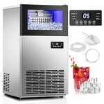 Load image into Gallery viewer, Commercial Ice Maker 160 LBS/24H, Upgraded 15" Wide Undercounter Ice Maker with 35LBS Ice Capacity, Self-Cleaning Stainless Steel Ice Machine, Built-in or Freestanding Large Ice Machine for Outdoor