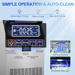 Load image into Gallery viewer, Commercial Ice Maker Machine 350Lbs/24H, 126pcs Ice Cubes Under Counter Ice Machine with Water Line and Filter, Freestanding Ice Maker Machine with 150Lbs Storage ice Bin for Home/Shop/Office/Bar