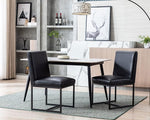 Load image into Gallery viewer, CIMOTA Black Modern Dining Chairs Set of 4, Leather Dining Room Chairs Upholstered Armless Guest Side Chair with Black Base for Dining Room/Kitchen, 4PCS