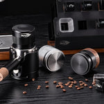 Load image into Gallery viewer, IKAPE Coffee Products, 58MM Espresso Tamper, Premium Barista Coffee Calibrated Tamper with Spring Loaded, 100% Stainless Steel Tamper Compatible with All 58MM Bottomless Portafilter (Black)