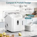Load image into Gallery viewer, Antarctic Star Countertop Ice Maker with Soft Chewable Pellet Ice, 34lbs/24Hrs, One-Click Operation, Self-Cleaning Portable Peddle Ice Machine with Ice Scoop for Kitchen,Office,Bar,RV (White)