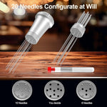 Load image into Gallery viewer, WDT Espresso Stirrer, Espresso Distribution Tool with Self Cleaning Brush, 10 x 0.35mm WDT Needles and Extra 10 Needles for Espresso Distributor, Aluminum Handle with Stand for Barista