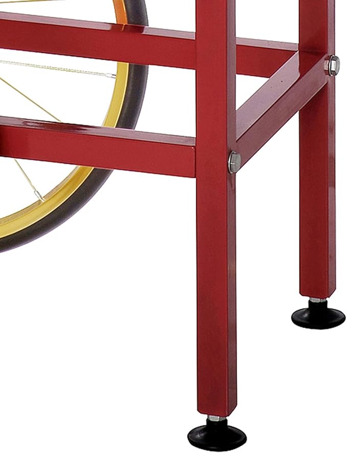 Popcorn Cart - Matinee Replacement Stand for 8-Ounce Poppers with Shelf, Push Handle, and Bicycle-Style Wheels by Great Northern Popcorn (Red)
