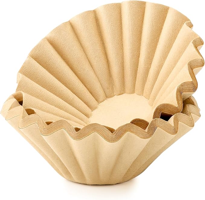 Segarty Unbleached Paper Disposable Coffee Filters, 50 Count Size 1-2 Cup Natural Basket Paper Pour Over Maker Basket Dripper for Home and Office, Small Coffee Bar Accessories for Most Brewer Machines