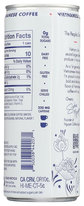 Nguyen Coffee Supply Classic Black Cold Brew Coffee, 7.5 FZ