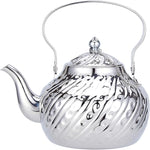 Load image into Gallery viewer, SANQIAHOME 2000ml stainless steel antique style teapot,with Infuser, thickened boiling kettle, lifting handle,Silver