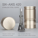 Load image into Gallery viewer, Manual Coffee Grinder with Numerical External Adjustable Setting, Capacity 30g with CNC Stainless Steel Conical Burr (gold)