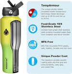 Load image into Gallery viewer, SENDESTAR 32oz Water Bottle Wide Mouth Stainless Steel Vacuum Insulated Double Wall with 2 Straw Lids Fit in Any Car Cup Holder